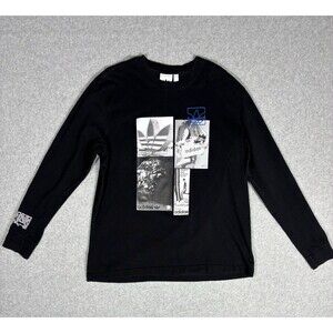 Adidas Originals Common Memory T-Shirt Men's Black Long Sleeve Size L Large